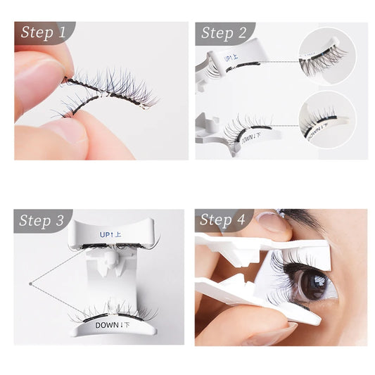 3D Natural Magnetic Eyelashes,With 4 Magnetic Lashes Handmade Reusable Magnetic False Eyelashes Gift Box Support Drop Shipping